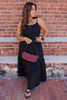 Black Open Back Maxi Dress