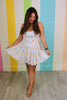 White Multicolor Floral Romper