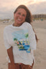 Watercolor Sailboats Oversized Graphic Tee