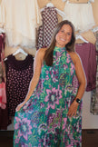 Floral Pleated Maxi Dress
