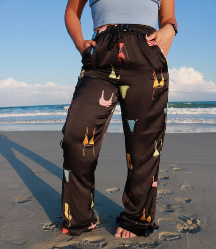 Satin Bikini Print Pants