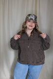 Coffee Oversized Denim Jacket