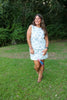 Shell Patterned Boxy Mini Dress