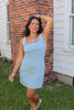 Denim Stripe Mini Dress