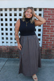 Navy Mixed Media Maxi