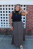 Navy Mixed Media Maxi