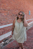 Light Green Striped BabyDoll Dress