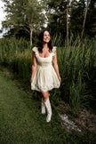 Butter Yellow Ruffle Mini Dress