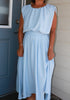 Light Blue Flowy Maxi Skirt