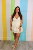 Yellow Eyelet Tank