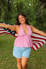 Red Gingham Halter Top
