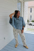 Neutral Polka Dot Barrel Jeans