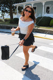 Black & White Polka Dot Mini Skirt
