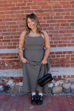 Gingham Open Back Maxi Dress