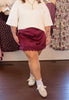 Wine Mini Skort