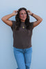 Light Brown Short Sleeve Sweater