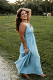 Flowy Denim Maxi Dress