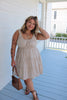 Neutral Gingham Mini Dress