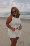 Seashell Button Up Vest