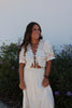 Cream Embroidered Tie Top