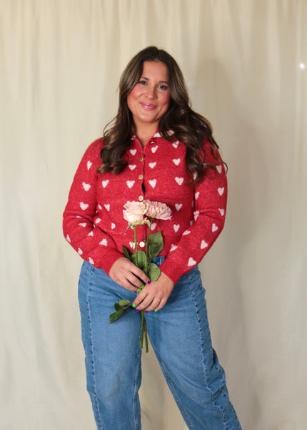 Collared Heart Cardigan