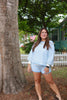 Carolina Blue/White Stripe Micro Knit Shorts