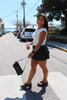 White/Black Polka Dot Off the Shoulder Top