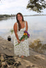 Green Floral Corset Maxi Dress
