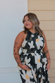 Emerald Green Floral Maxi Dress