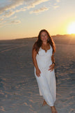Crocheted Maxi Dress w/ Bead Details