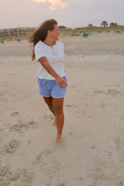 Royal Blue Gingham Shorts