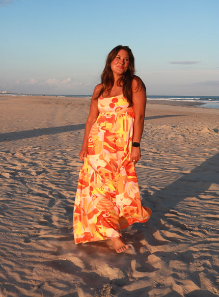 Orange Resort Maxi Dress