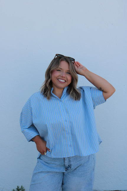 Sky/Lemon Button Up Shirt