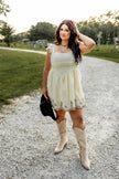 Butter Yellow Ruffle Mini Dress