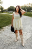 Butter Yellow Ruffle Mini Dress