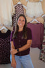 Burgundy Short Sleeved Sweater