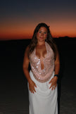 Light Pink Sequin Halter Top
