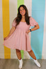 Dusty Peach Mini Dress