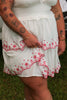 White Halter Ruffle Mini Dress