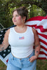 Beaded Flag Square Neck Tank