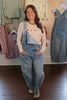 Mineral Washed Denim Overalls