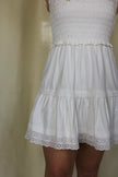 White Eyelet Tiered Mini Dress