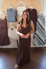Brown & Black Polka Dot Maxi Dress