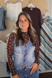Sheer Polka Dot Long Sleeve