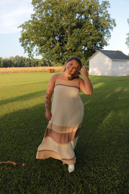 Neutrals Flowy Maxi Dress