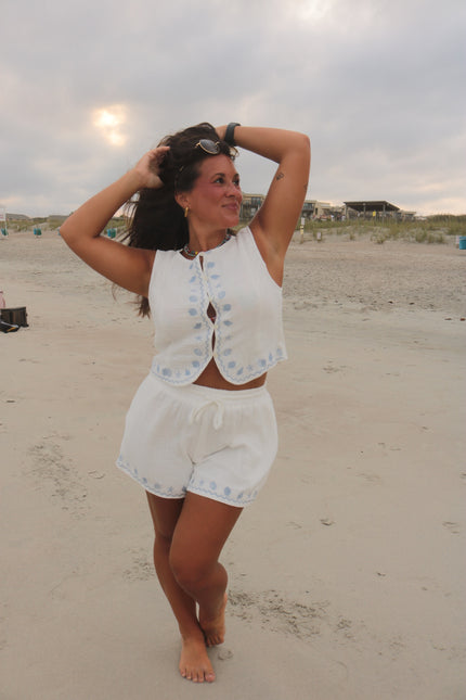 Seashell Button Up Vest