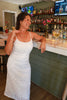 White Crocheted Flower Maxi Dress