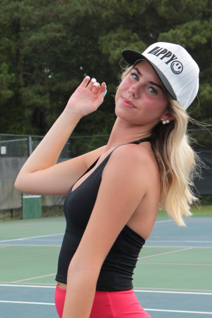 Black Athletic Halter Top