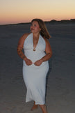 Ivory Halter Midi Dress