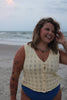Yellow crochet vest